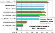 Linpack (500x500 and 1000x1000) results on Opteron